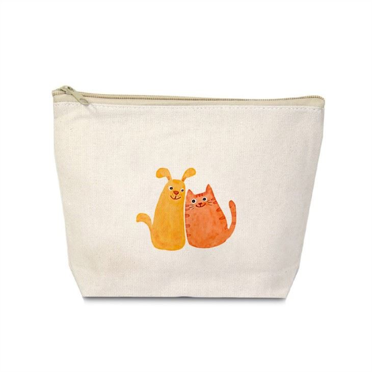 Well Design Cotton Cosmetic Pouch
